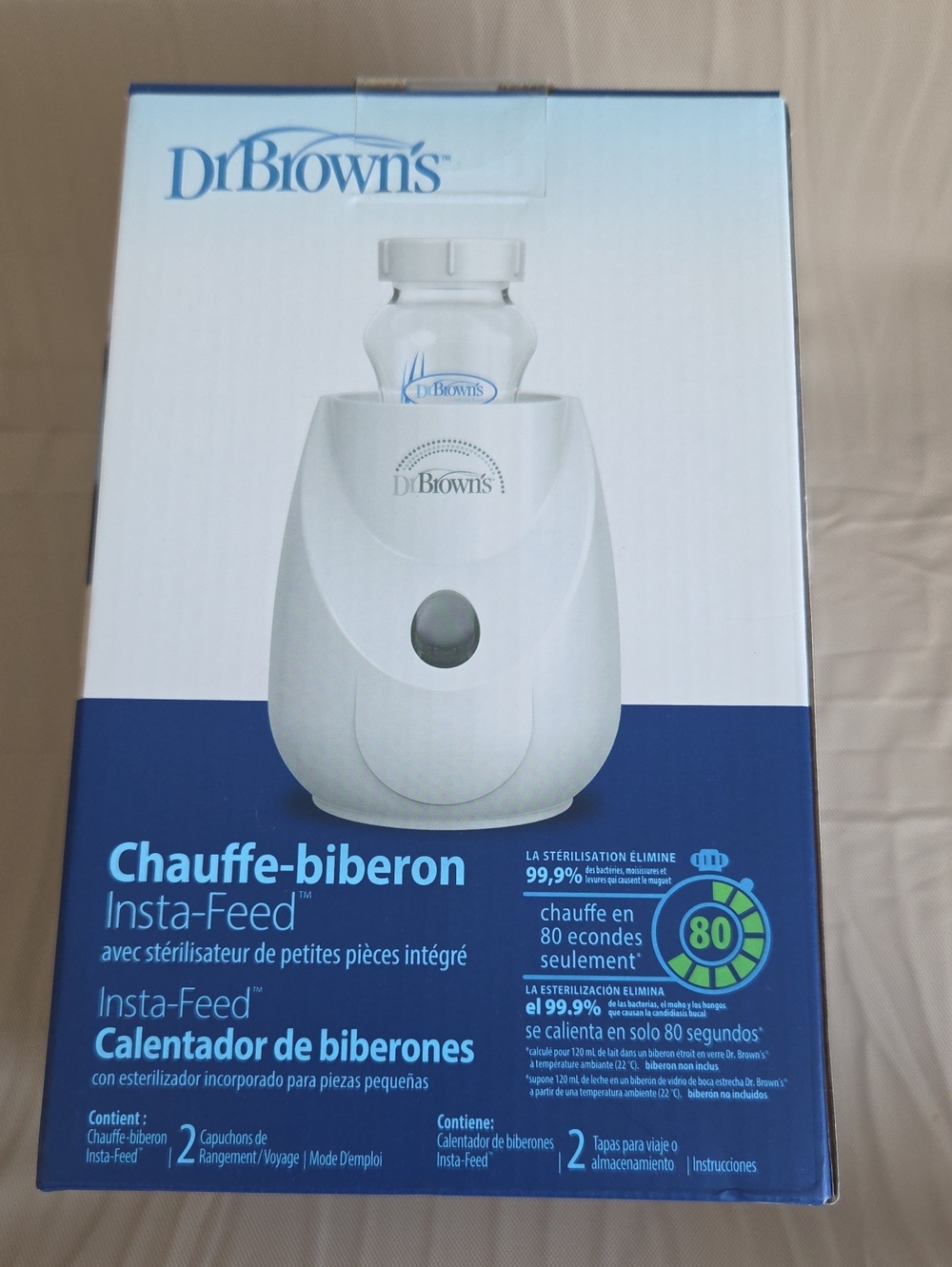 Dr. Brown's White Insta-Feed Bottle Warmer for Kids